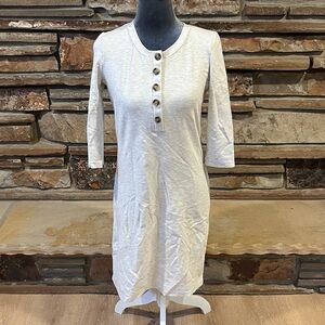 Lou Lou Everyday Heather Light Gray Stretch Viscose Dress Nursing